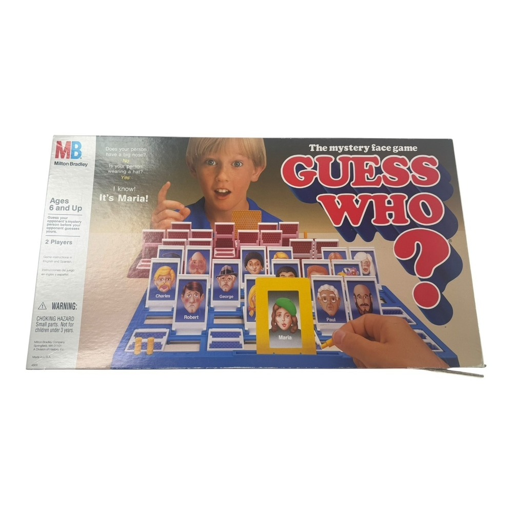 Guess Who? Vintage 1991 Board Game Milton Bradley Complete The Mystery Face Game